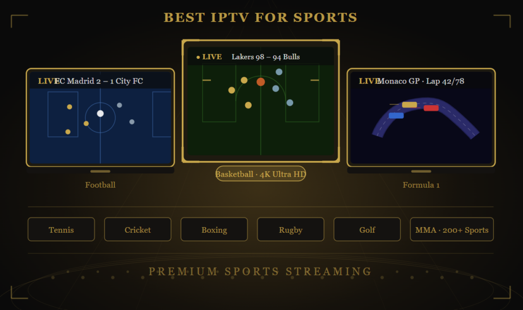 Best Honey Bee IPTV  IPTV for sports with live football, basketball, Formula 1, and 200+ sports channels in 4K quality, featuring reliable streaming across multiple devices.